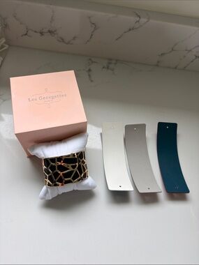 Les Georgettes Paris Gold Honeycomb Cuff Bracelet